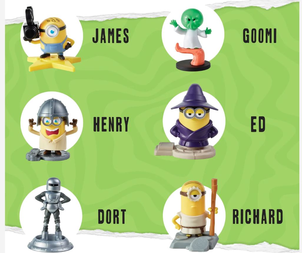 Wendy's Minions and Monsters Kids Meal Toys from wendy's website