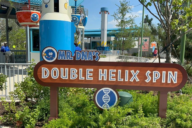 sign for mr. dna's double helix spin