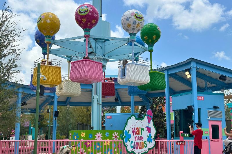 Hair in the Clouds ride Trollsfest at Universal Kids Resort 