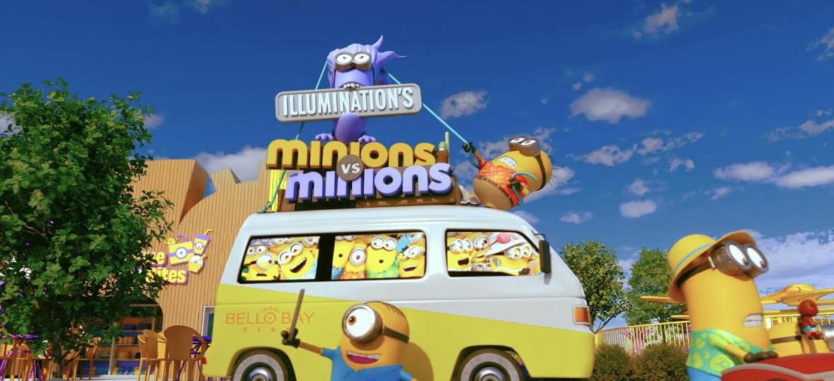 Illumination’s Minions vs. Minions: Bello Bay Club entrance concept art