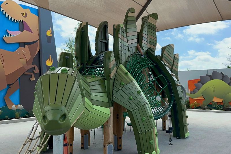 Jurassic World Paddock Play playground at Universal Kids Texas