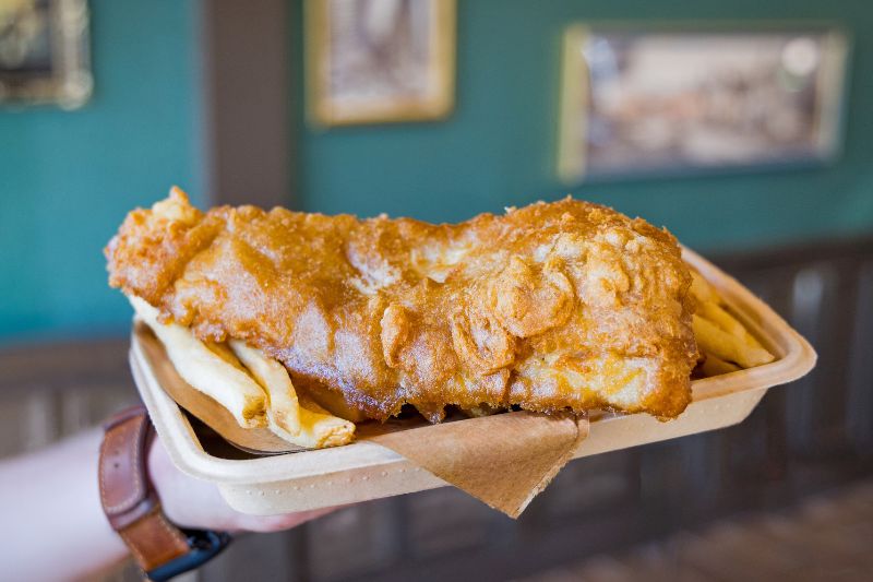 Main Street Pub fish & chips at Six Flags Great Adventure