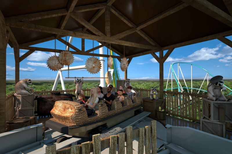 Rip Roain Falls rendering of top of 100 foot drop