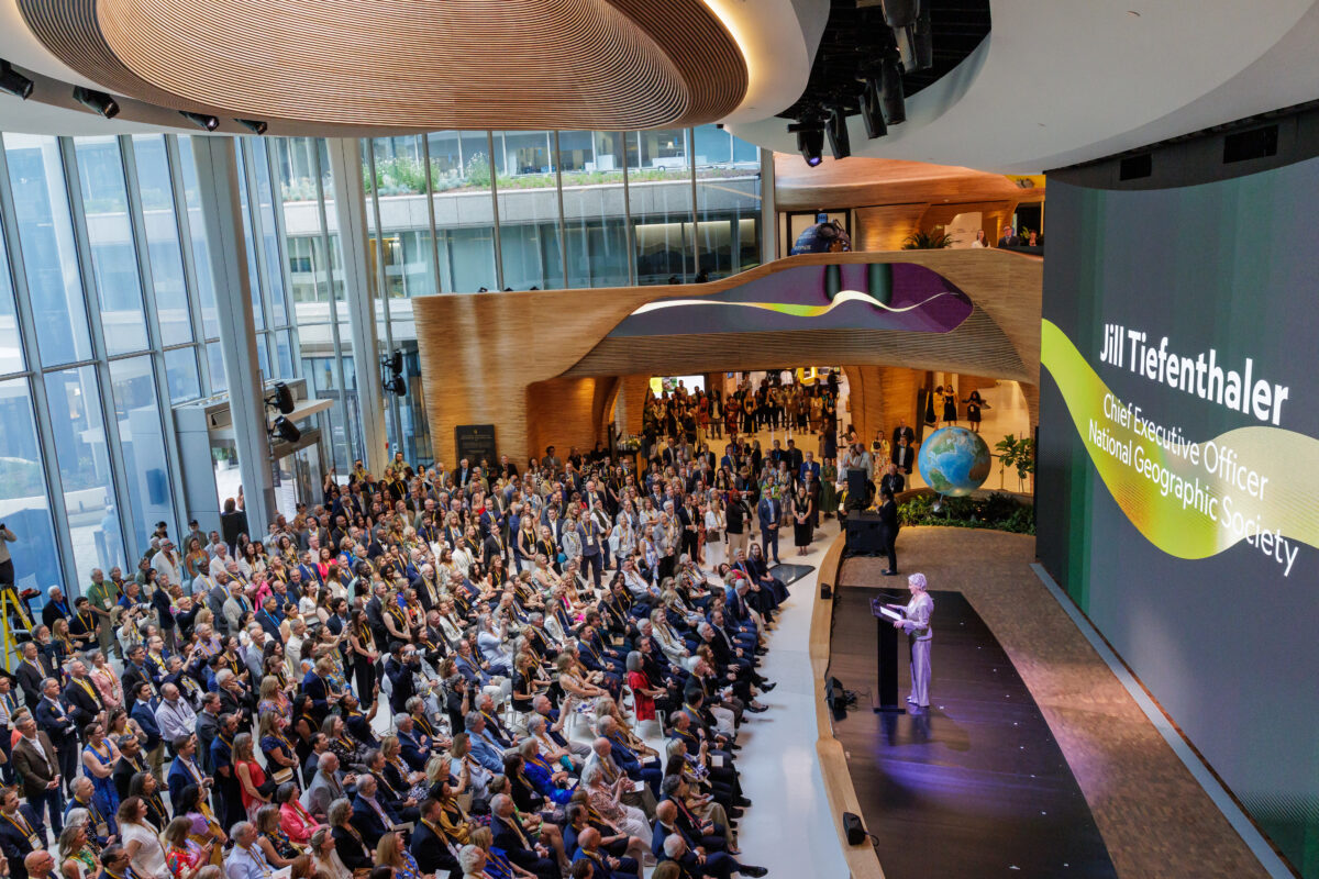 National Geographic Society CEO Jill Tiefenthaler opens the National Geographic Museum of Exploration