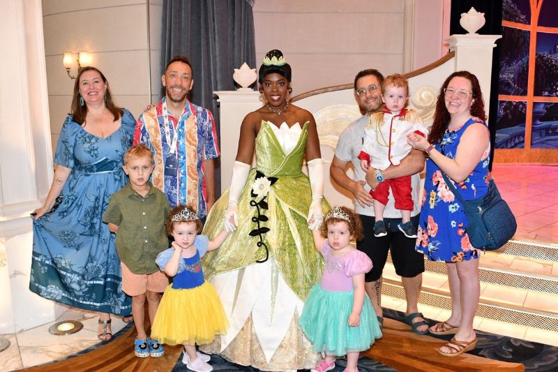 Combined family photo for Disney Cruise Line Royal Gathering