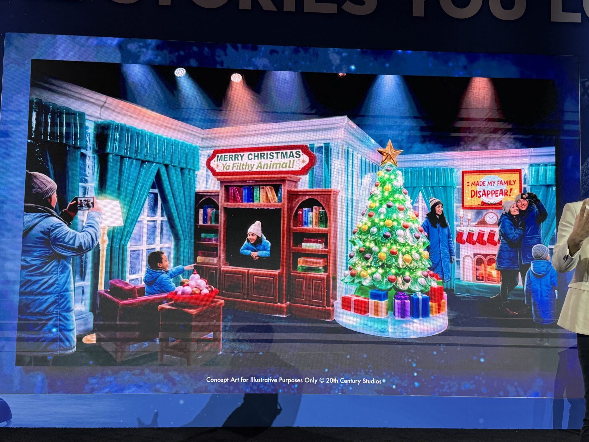 Home Alone photo opportunities concept for Gaylord ice