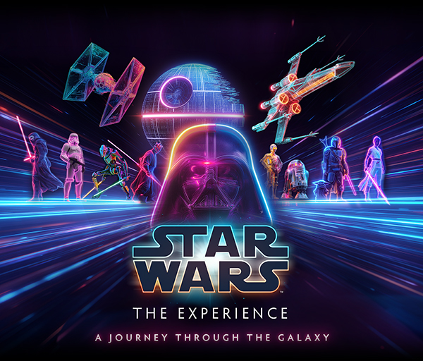 New Star Wars the Experience key art with neon colors