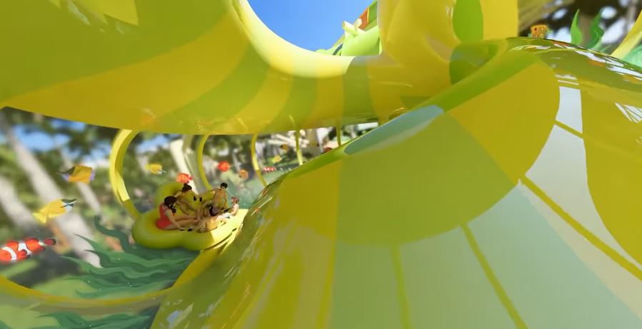 New family slides concept Knott's Soak City kelp kraze aquatic life themed