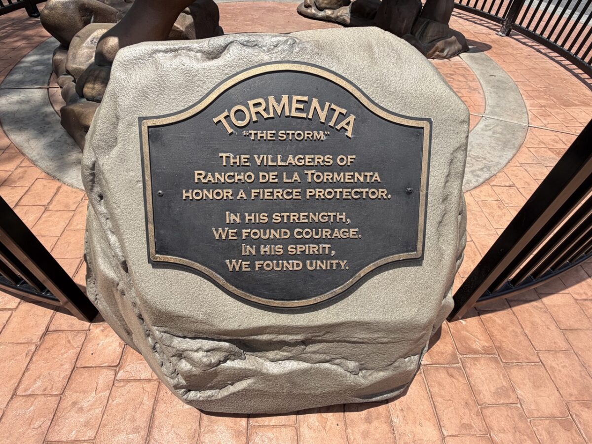 Tormenta plaque at Six Flags Over Texas