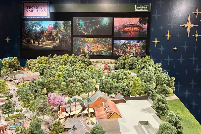 Tropical Americas model for Animal Kingdom on display at Walt Disney Presents