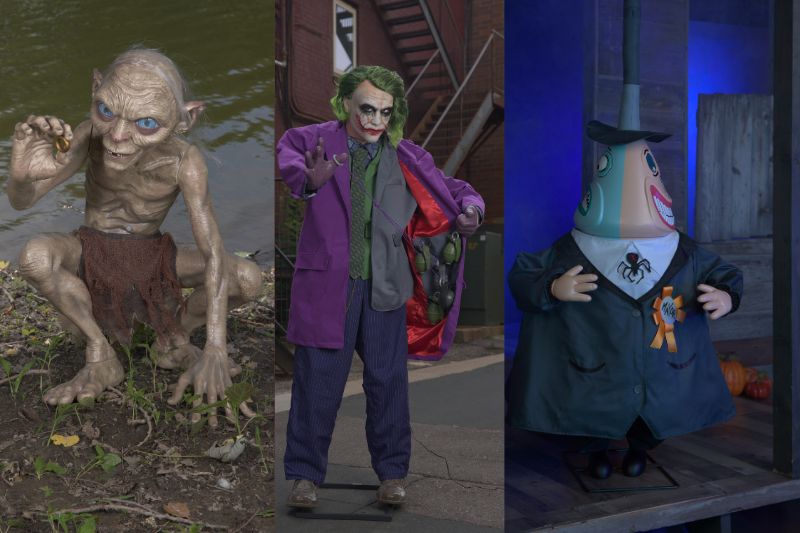 gollum dark knight joker and nightmare before christmas mayor figures
