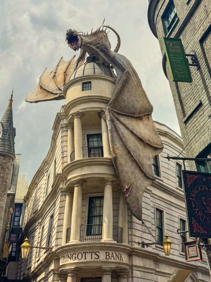 Dragon atop Gringotts Bank Universal Studios Florida