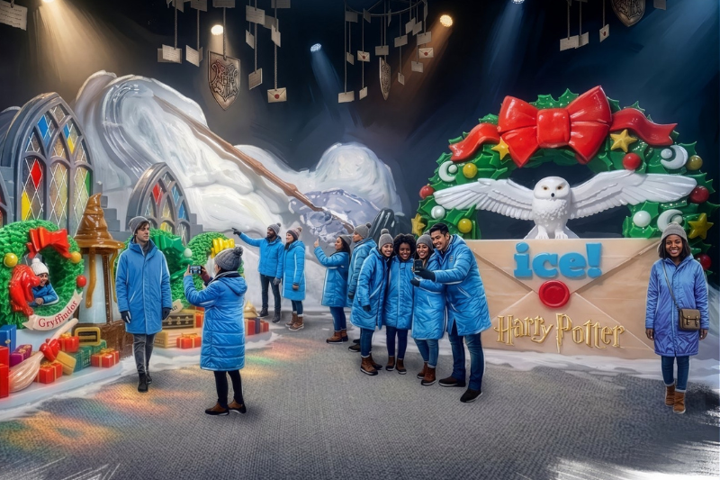rendering of concept harry potter ice sculptures