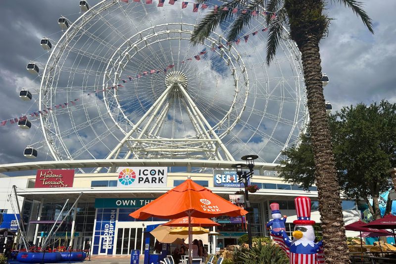 ICON Park 4th of July decorations
