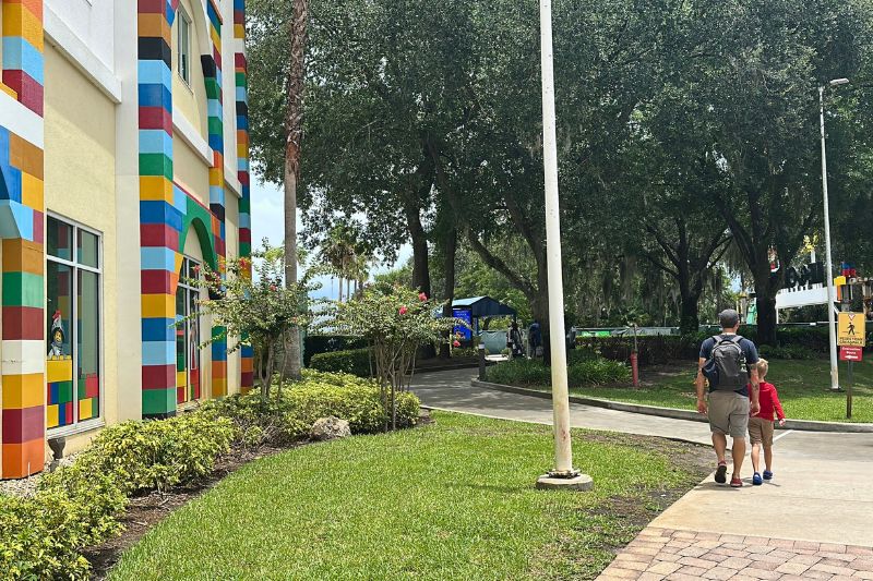 Legoland Hotel walkway to security entrance