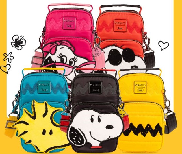 Lug Purses Peanuts character collection graphic