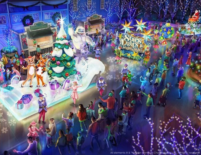 Stars, Lights & Christmas Nights Parade Rudolph characters concept