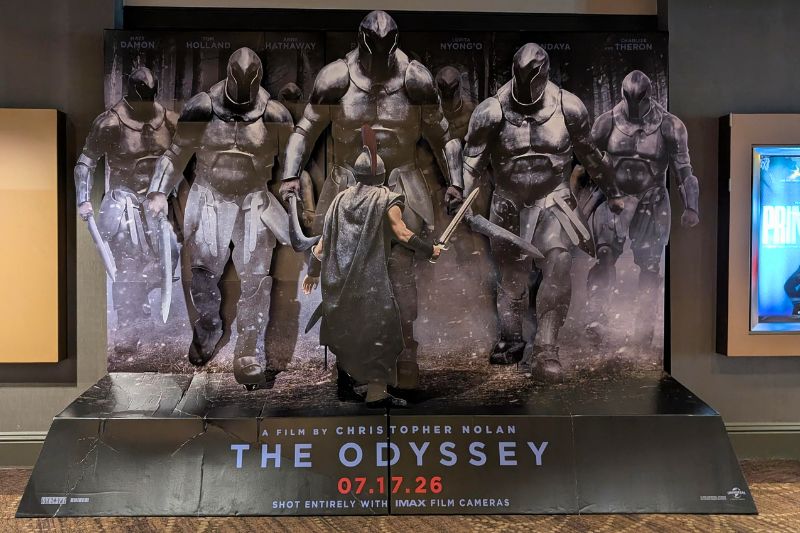 The Odyssey promotional display at AMC Disney Springs 