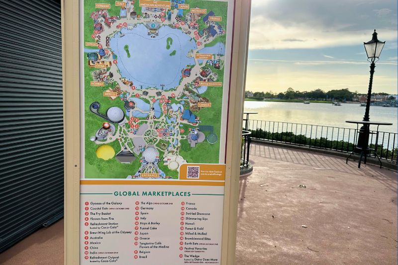 2026 Map Epcot International Food & Wine Festival