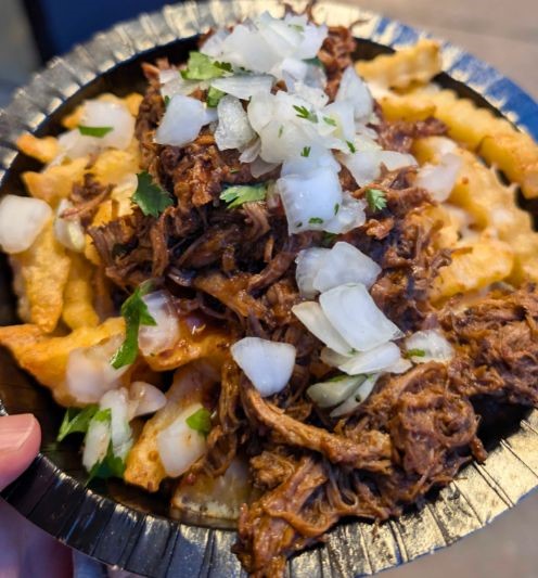 Birria Pizza fries at HHN Premium Scream Night - Photo by Philip Hernandez