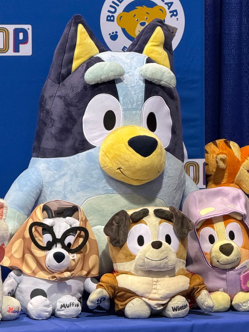 Bluey characters Build A Bear dolls at D23