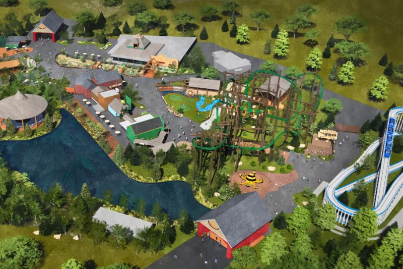 Aerial concept of Camp Timber Trail