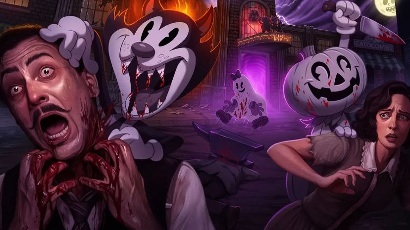 Inked maze Knott's Scary Farm graphic