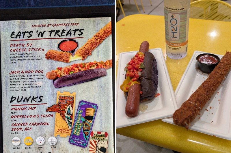 Jack & Odd Dog and Death by Cheesestick HHN food - Philip Hernandez