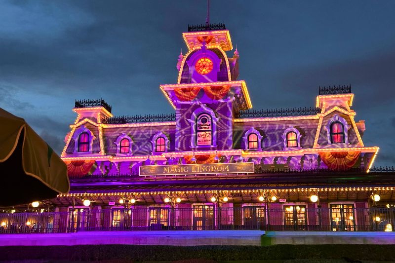 Magic Kingdom train station Mickey's Not-So-Scary Halloween Party