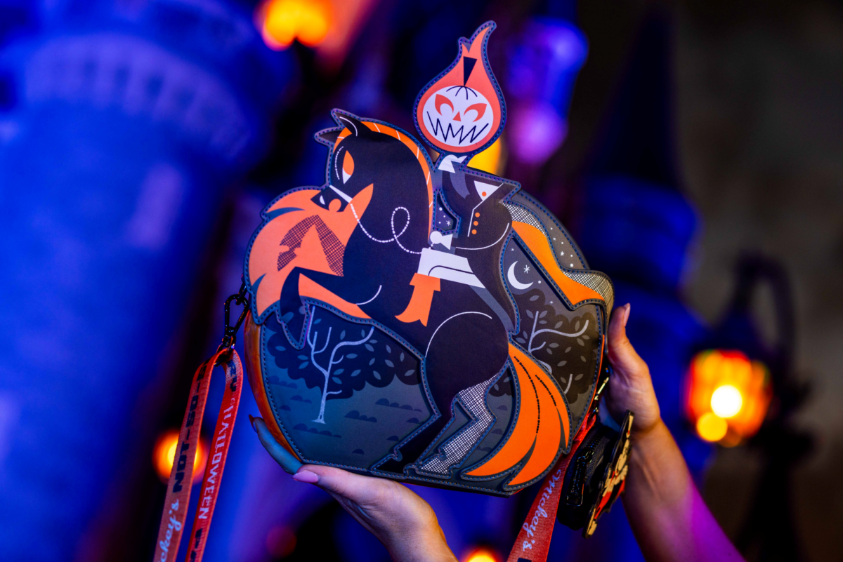 Mickey’s Not-So-Scary Halloween Party Loungefly bag with the headless horseman