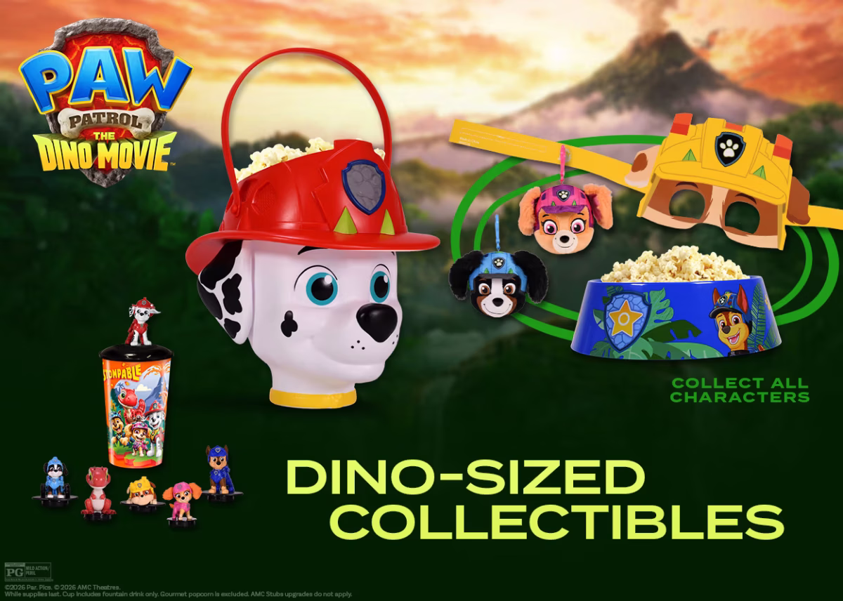 graphic with Paw Patrol AMC collectibles