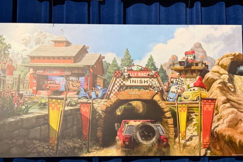 Piston Peak Cars racer ride finish line concept art