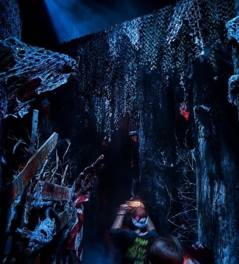 forest scene Stranger Things 5 House Halloween Horror Nights Orlando 2026