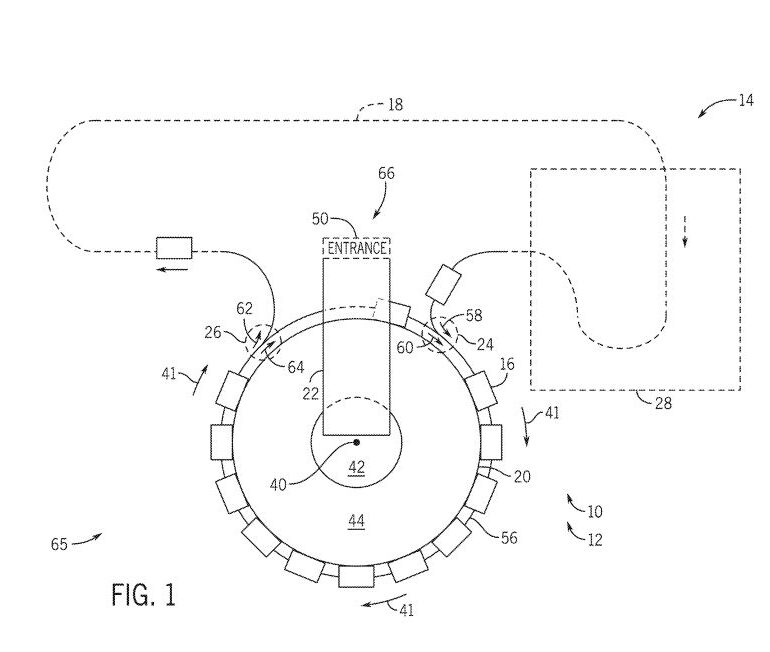 U.S. Patent 12,703,409 ride vehicle turntable