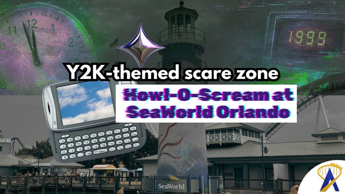 Y2K themed scare zone SeaWorld Orlando