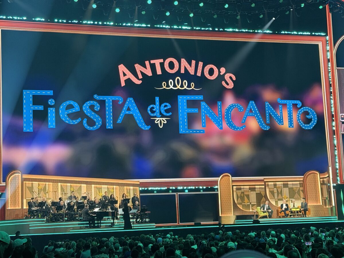 Antonio’s Fiesta de Encanto on screen during D23