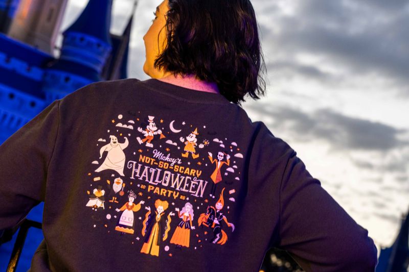 Mickeys-Not-So-Scary-Halloween-Party-Long-Sleeve close up of characters on the back