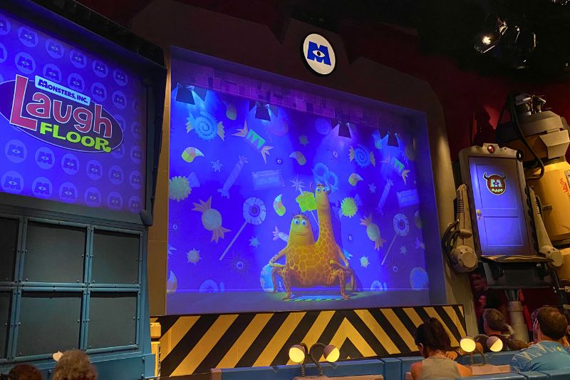 mosnters inc laugh floor during mickey's not so scary ahlloween party