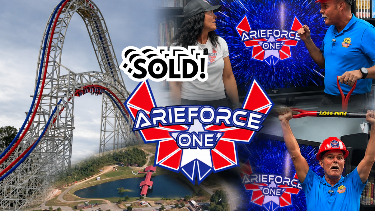 Arie Force One Coaster sold announcement photos and graphic