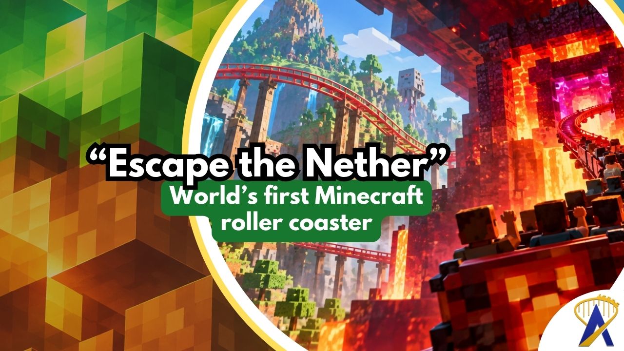 Subject - Minecraft reveals Escape the Nether indoor-outdoor roller coaster