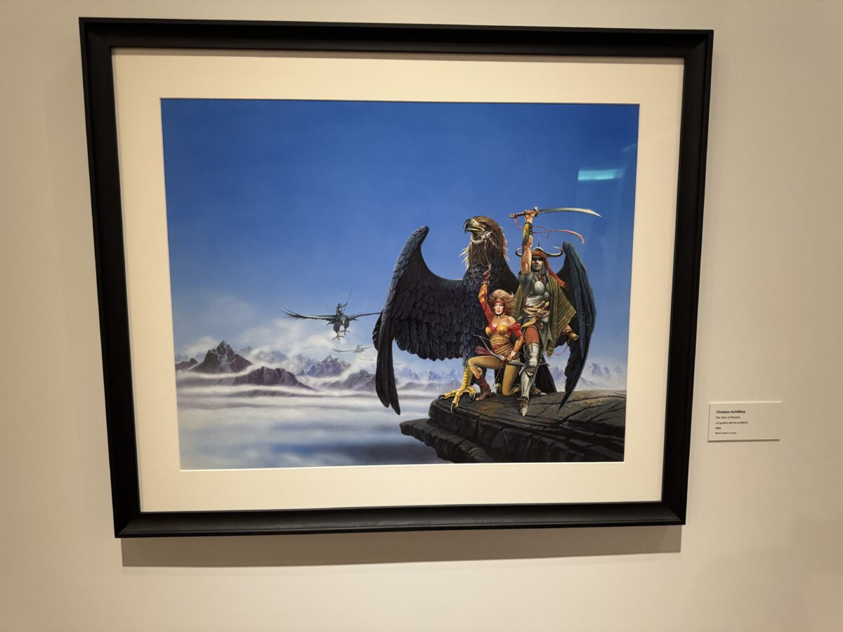 Photo of an art piece on display from the Fantasy Gallery.
