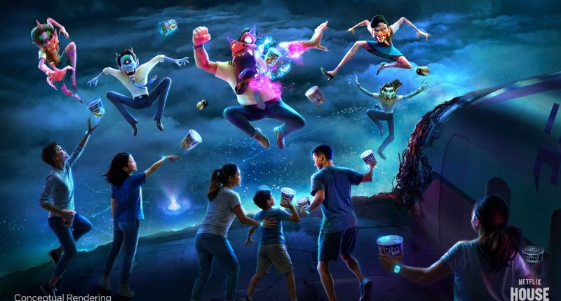 KPop Demon Hunters: The Immersive Experience concept rendering demon fighting scene