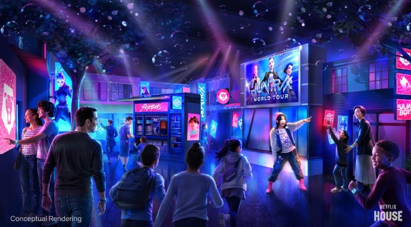 KPop Demon Hunters: The Immersive Experience concept rendering tour scene