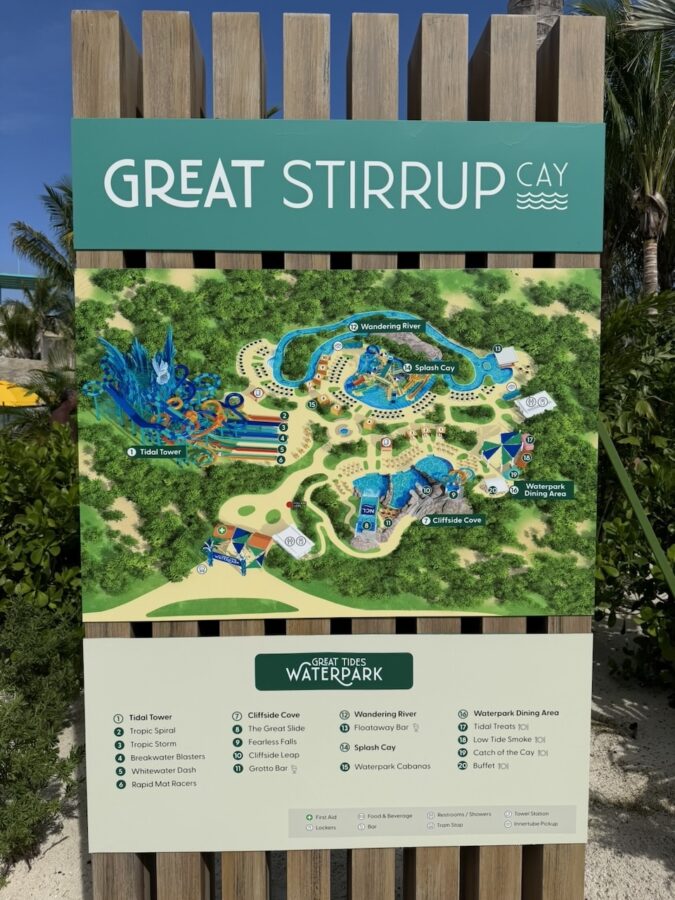 NCL Great Tides Water Park - map