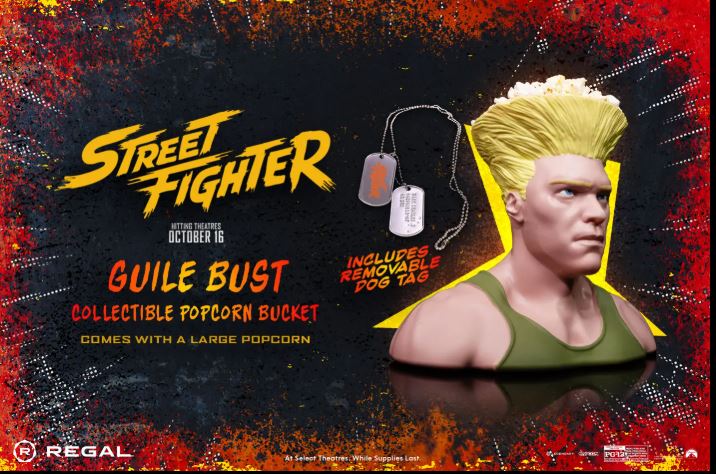 Regal cinemas Guile popcorn bucket graphic