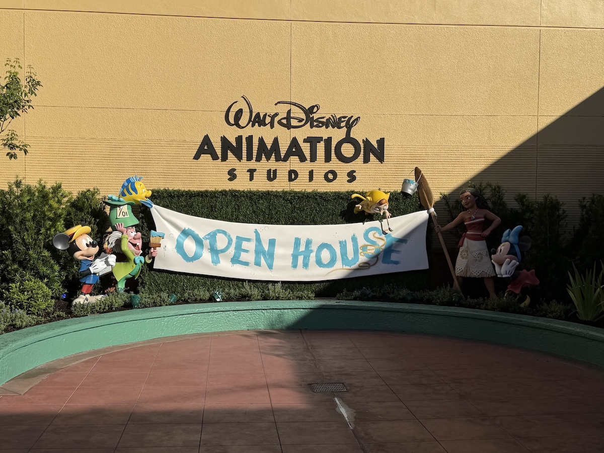 walt disney animation studios open house sign to enter magic of disney animation attraction