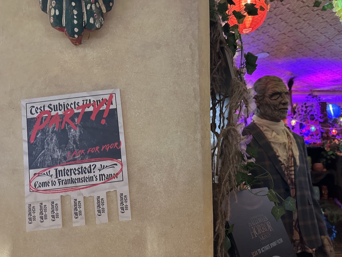 Flyer put up by Ygor looking for test subjects at Frankenstein Manor