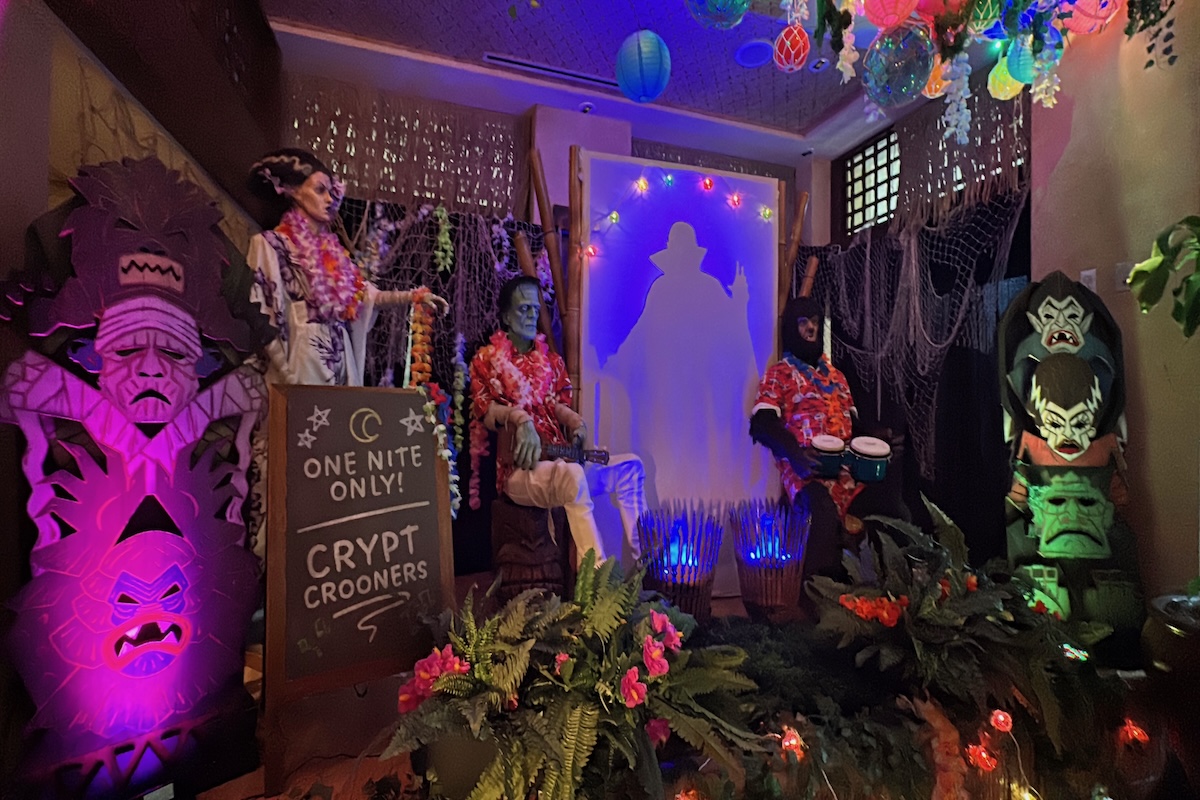Universal Monsters Crypt Crooners display
