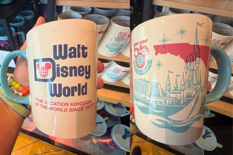 Walt Disney World 55th anniversary mug both views