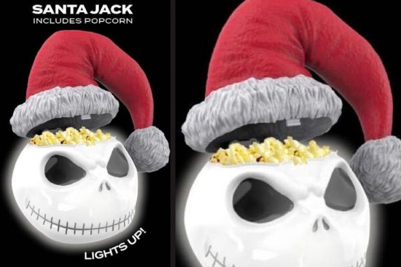 jack santa hat popcorn bucket graphic